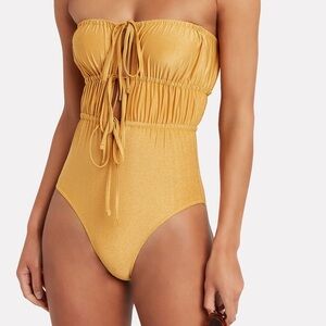 Solid and striped one piece